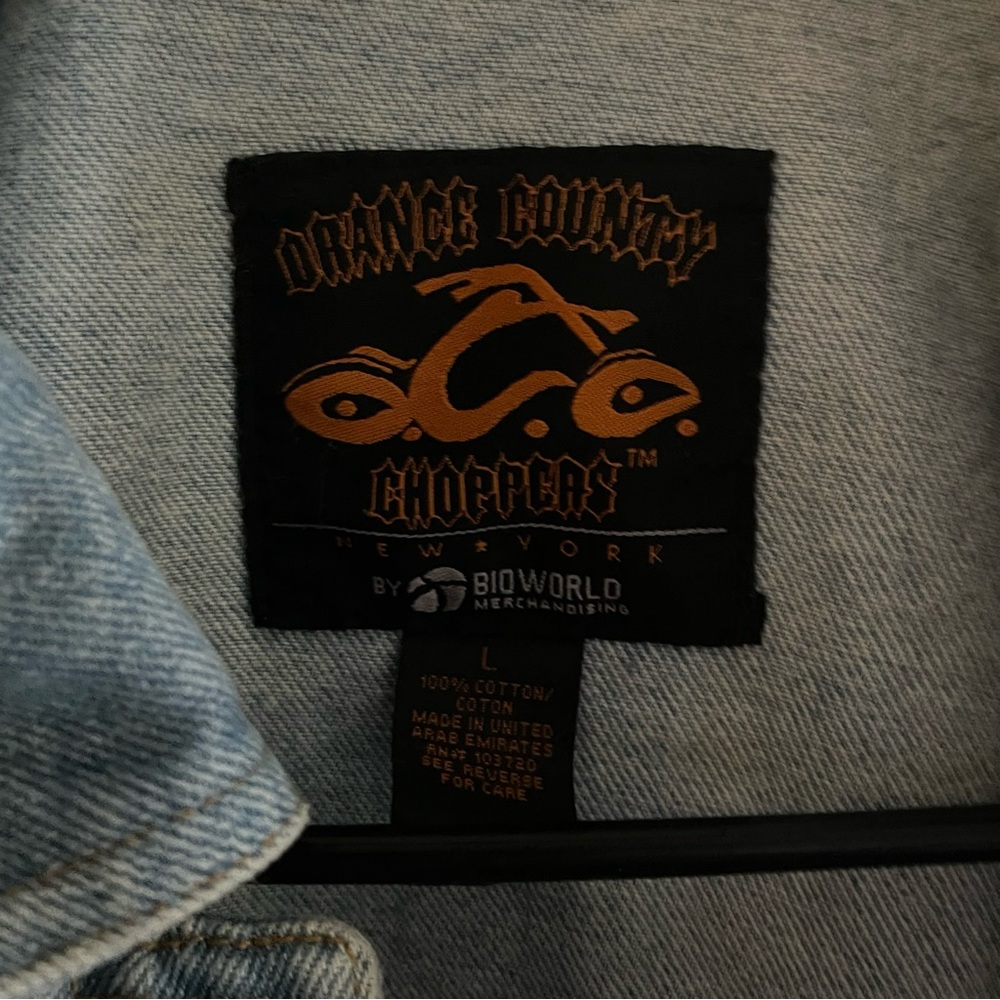 Vintage Authentic Original Orange County Choppers Denim Embroidered Jean Jacket - Picture 14 of 17